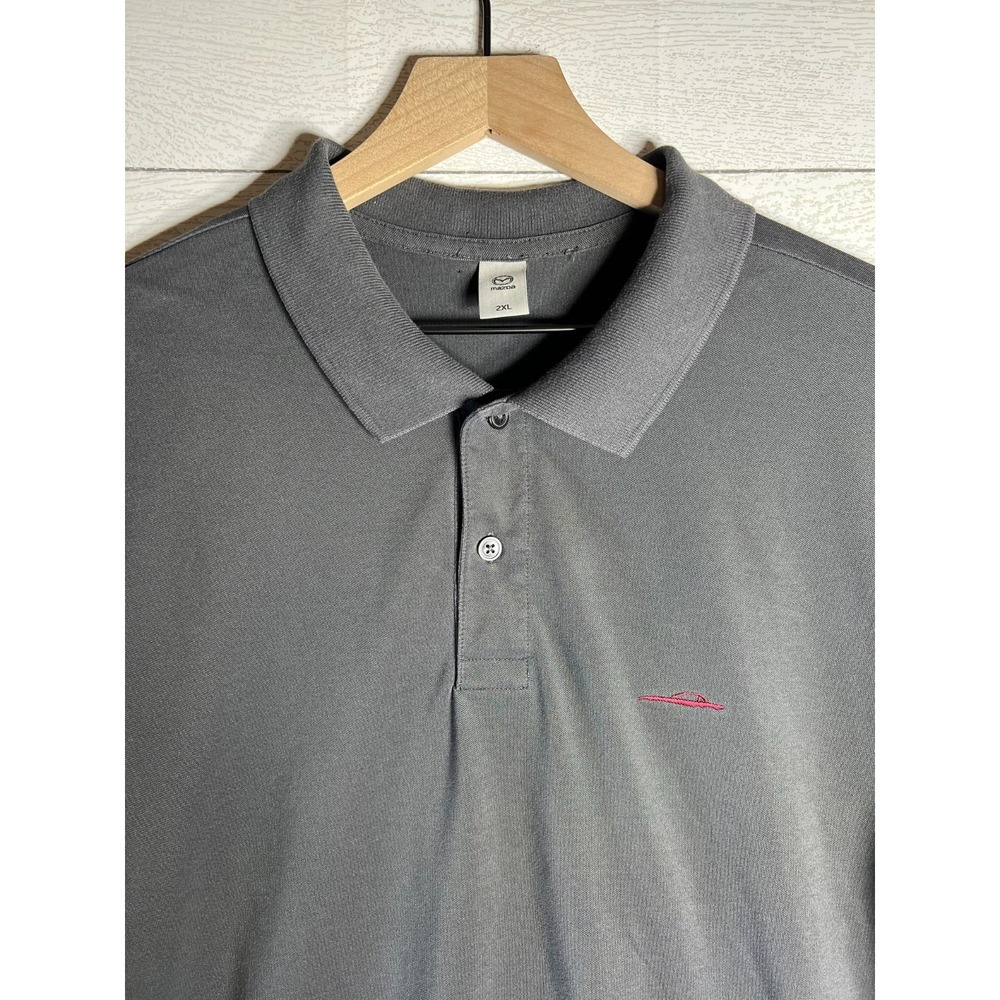 Mazda Motorsports Mens 2XL Black Golf Polo Red Logo Dealership Shirt MX-5 Miata